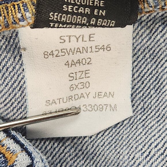 Polo Jeans Ralph Lauren Womens 6 Blue Baggy VTG Saturday Jeans Straight Leg 90's - Picture 8 of 11